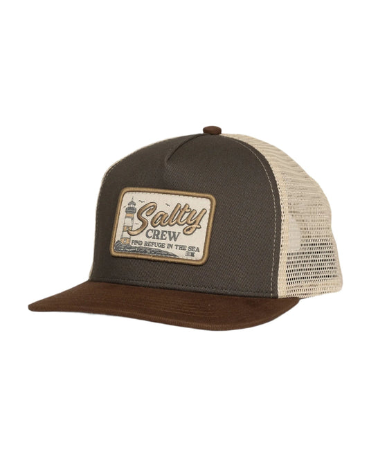 Salty Crew Men’s Ashore Trucker Charcoal Brown - Brekken's