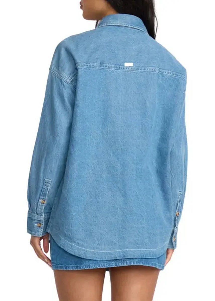 Billabong Women's Fadeaway Denim Shacket Salt Washed - Brekken's
