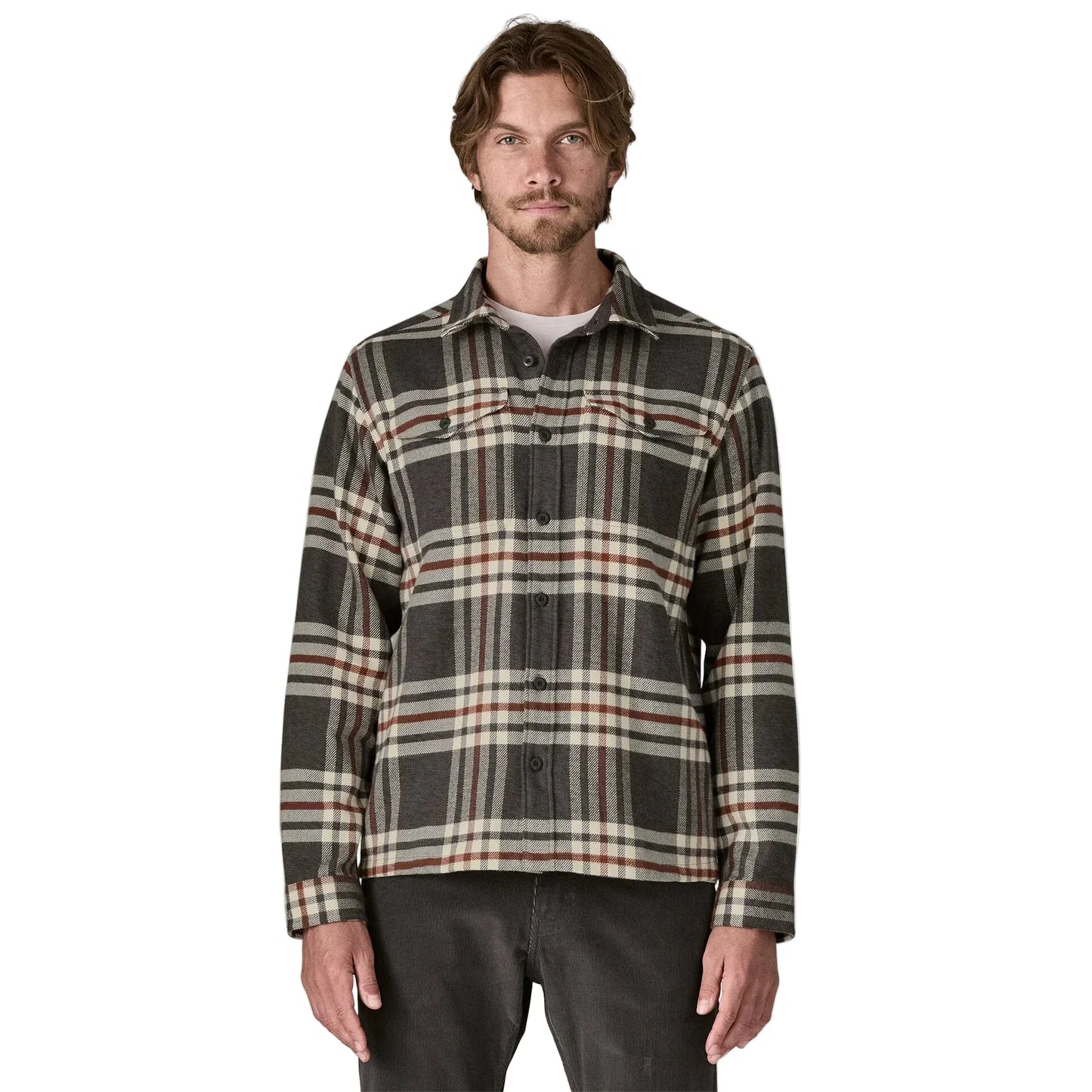 Patagonia Men's Fjord Flannel Shirt Catch: Ink Black