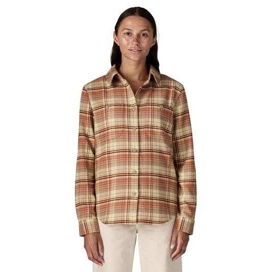 Patagonia Women's Fjord Flannel Shirt River Plaid: Potters Red - Brekken's