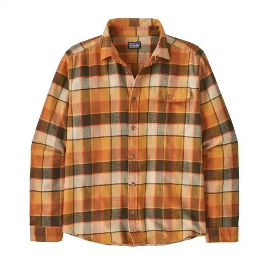 Patagonia Men's L/S LW Fjord Flannel Shirt Rocky: Otter Brown - Brekken's