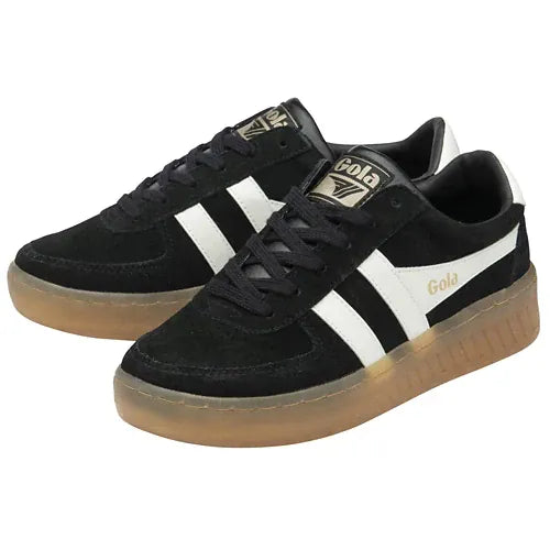 Gola Women's Grandslam Suede Sneakers Black/Off White/Gum