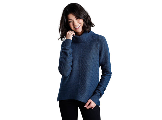 Kuhl Women's Solace Sweater Metal Blue