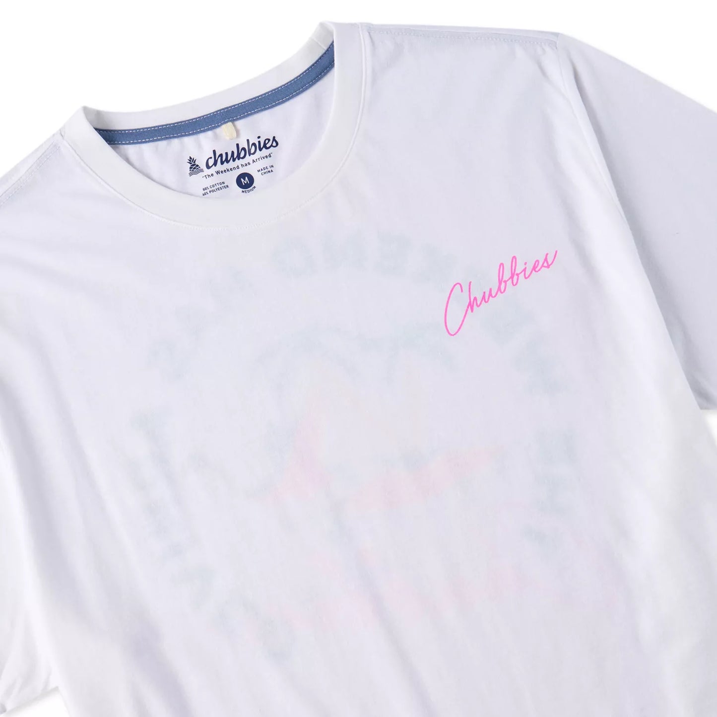 Chubbies Men's The Perfect Balance Non Pocket Graphic Tee Optic White