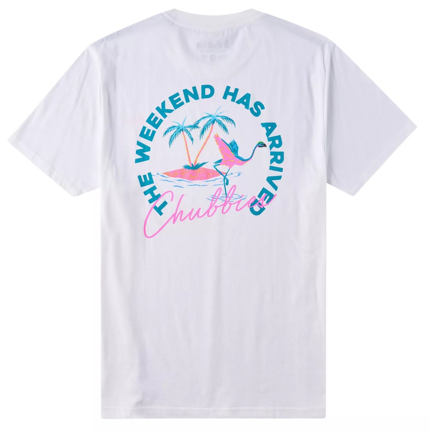 Chubbies Men's The Perfect Balance Non Pocket Graphic Tee Optic White