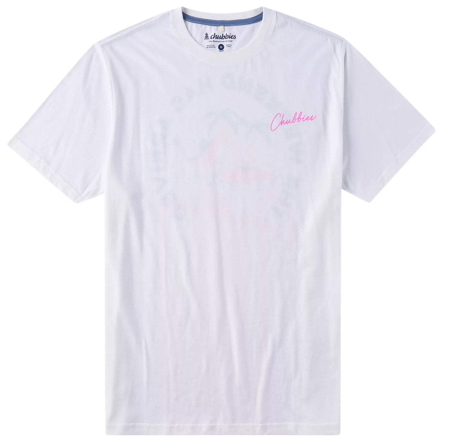 Chubbies Men's The Perfect Balance Non Pocket Graphic Tee Optic White