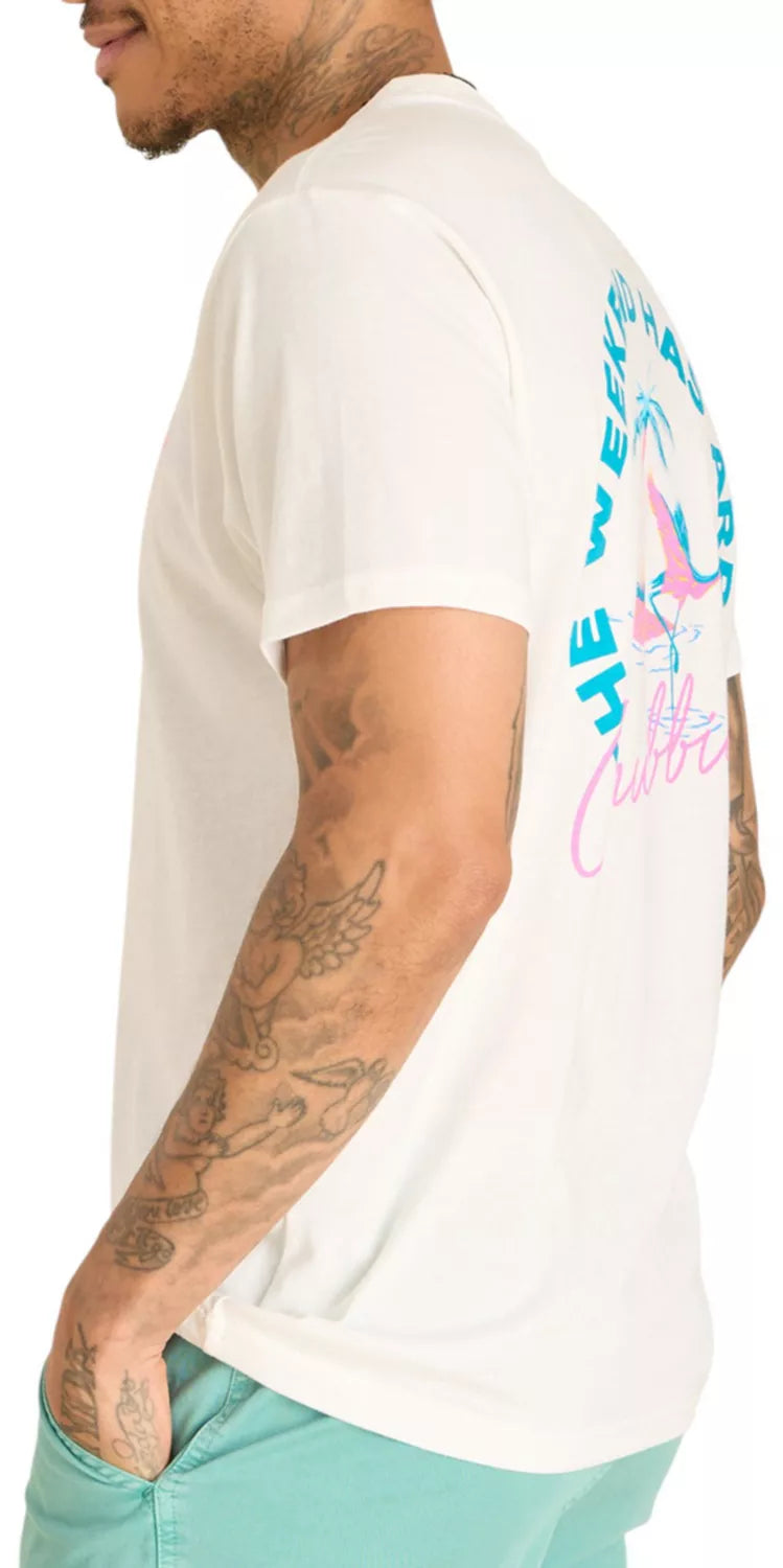 Chubbies Men's The Perfect Balance Non Pocket Graphic Tee Optic White