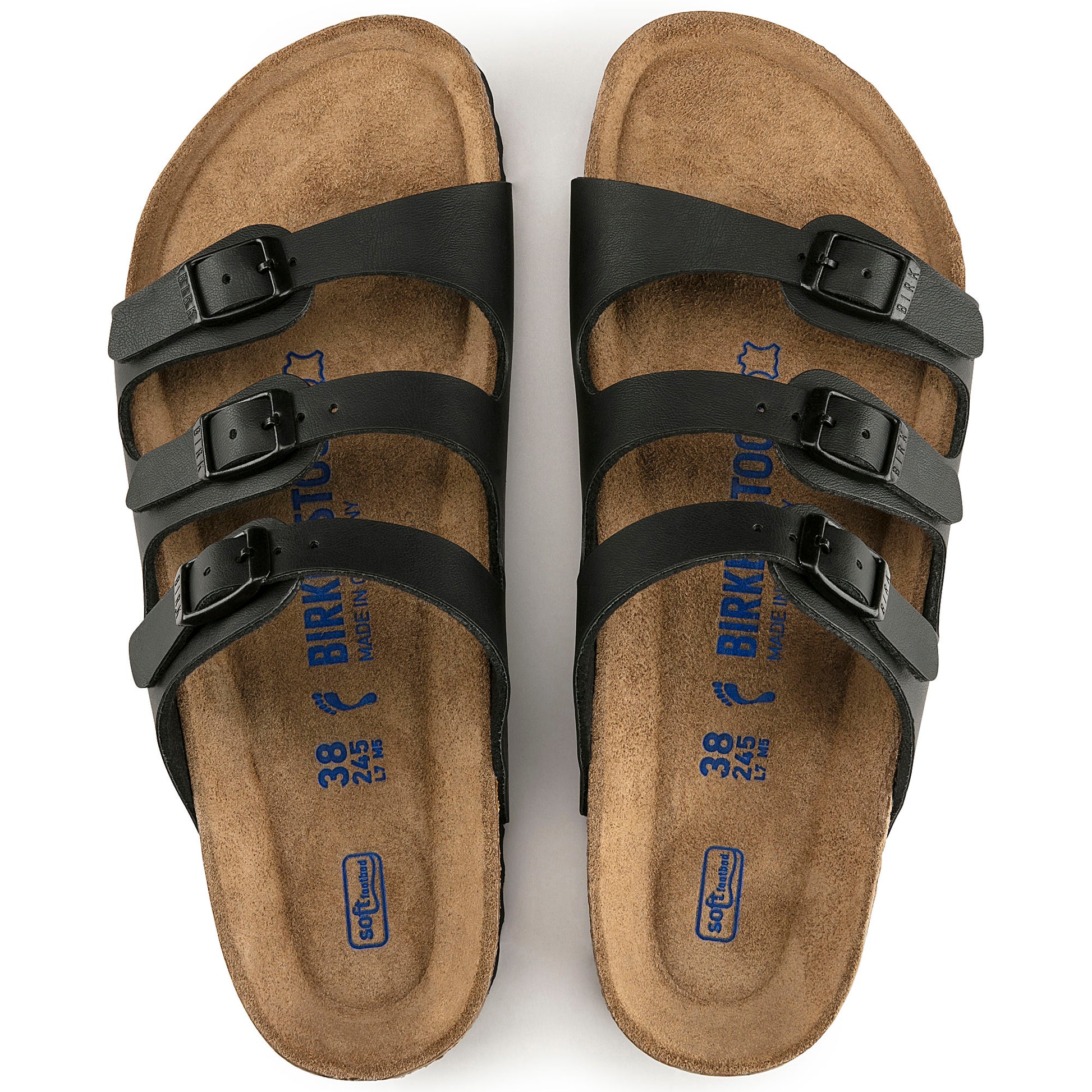 Birkenstock Women's Florida Soft Footbed Sandal Black - Brekken's