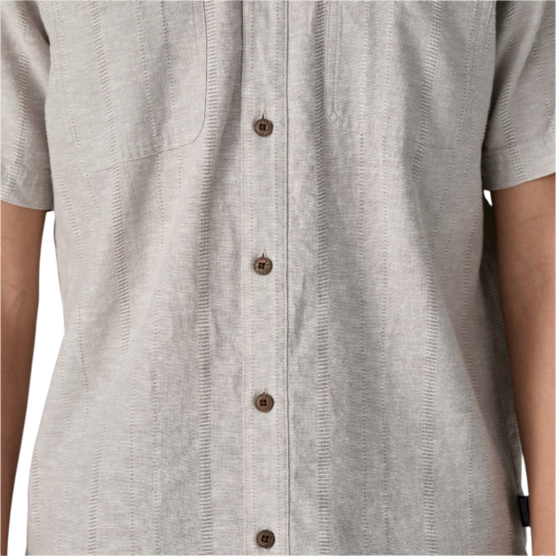 Patagonia Men's Back Step Shirt Swell Dobby: Salt Grey - Brekken's