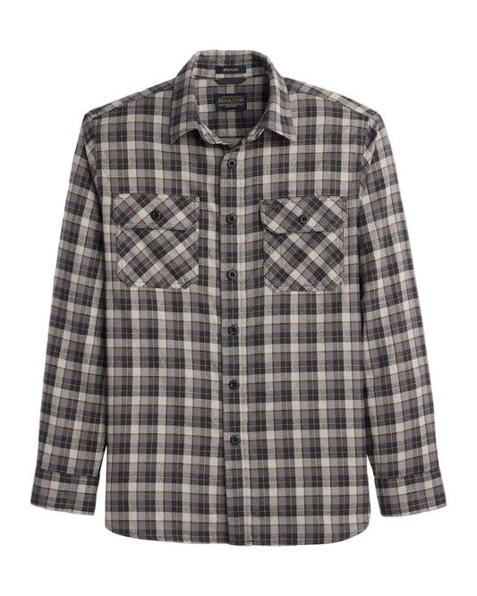 Pendleton Men's Burnside Flannel Shirt Grey Multi Plaid - Brekken's