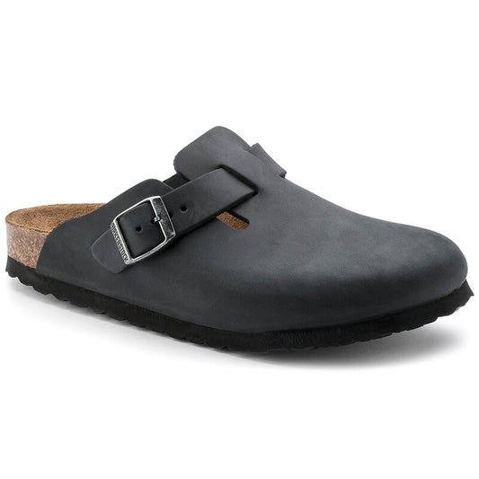 Birkenstock Women's Boston Black Oiled Leather - Brekken's