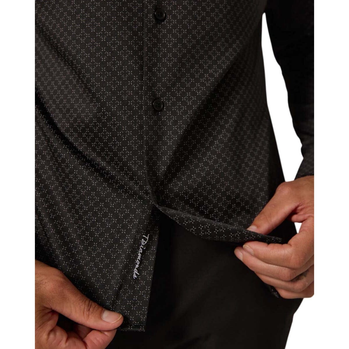 7 Diamonds Men’s Liberty Long Sleeve Shirt Black