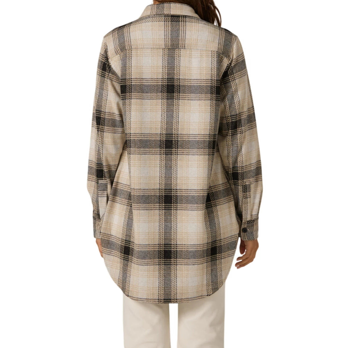 7 Diamonds Women’s Generation Plaid Shacket Beige