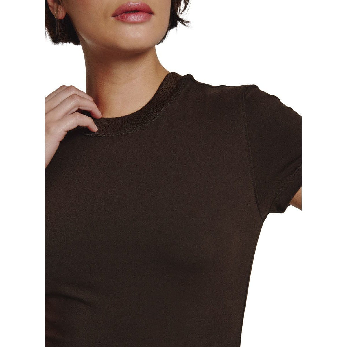7 Diamonds 181 7 Diamonds Women’s Core Crew Neck Tee Mocha
