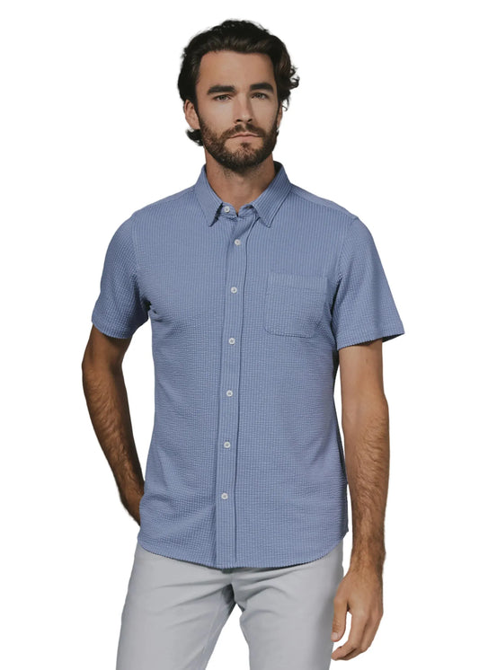 7 Diamonds 502 7 Diamonds Men's Bennet Short Sleeve Shirt Thundercloud