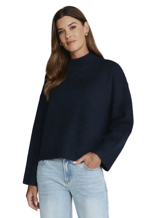 7 Diamonds Women's Apparel > Tops 7 Diamonds Women's Wren Knitted Sweater Navy