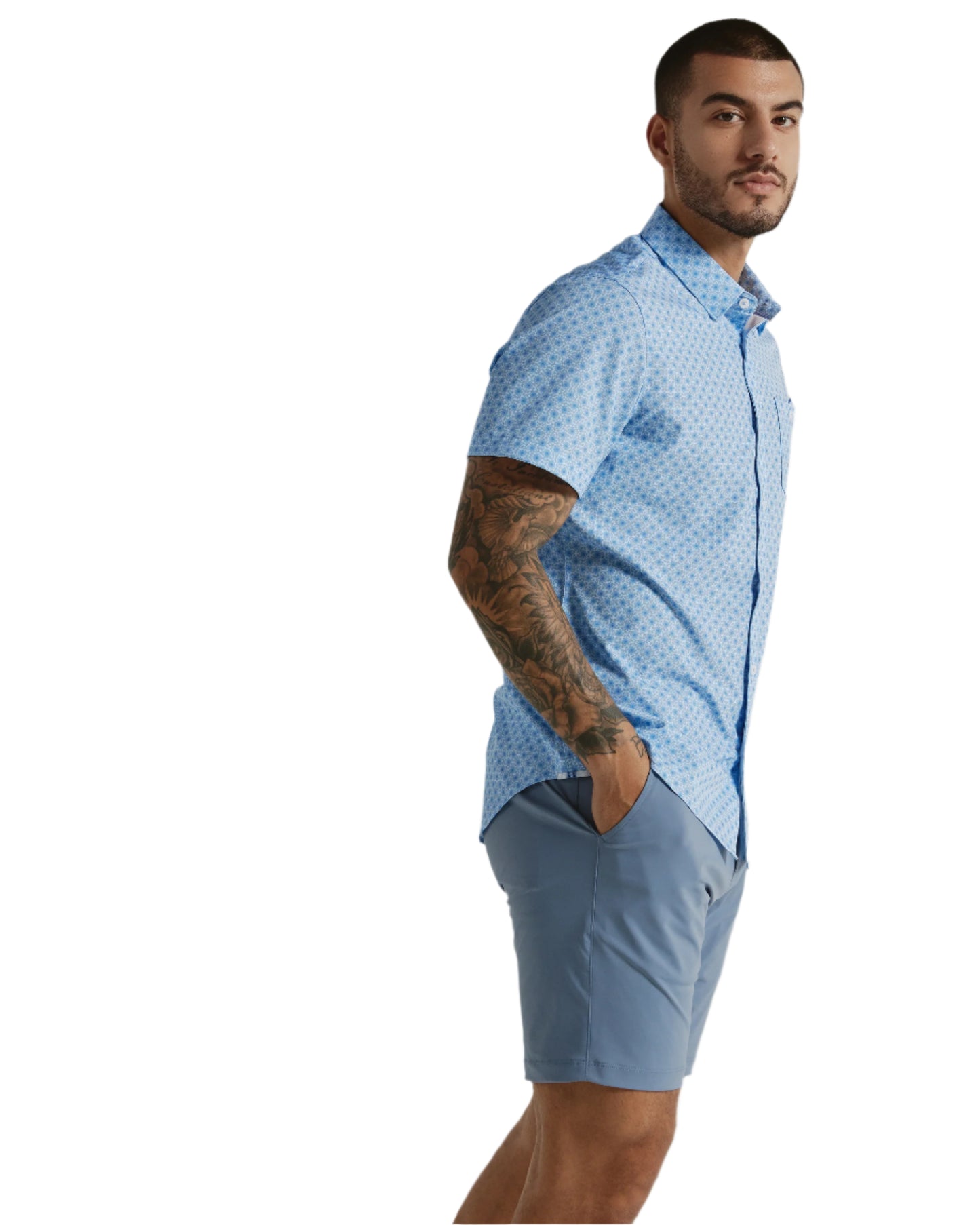 7 Diamonds Men's Zuma 8" Short Stone Blue - Brekken's