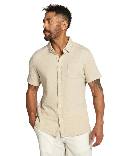 7 Diamonds Men's Bennet Short Sleeve Shirt Tan - Brekken's