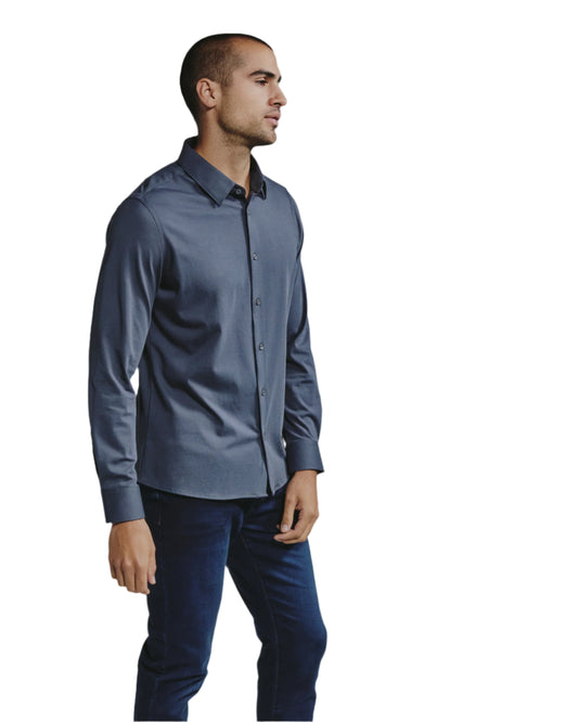 7 Diamonds Men's Girona Slate Long Sleeve Shirt - Brekken's