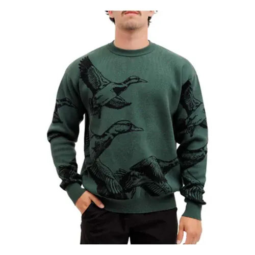 Waggle Unisex Migration Wildknit Crewneck Sweater