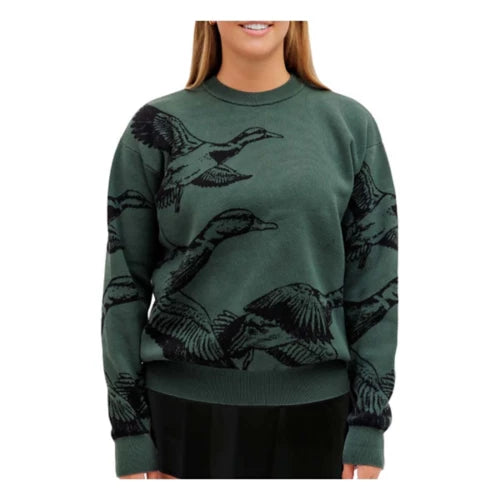 Waggle Unisex Migration Wildknit Crewneck Sweater