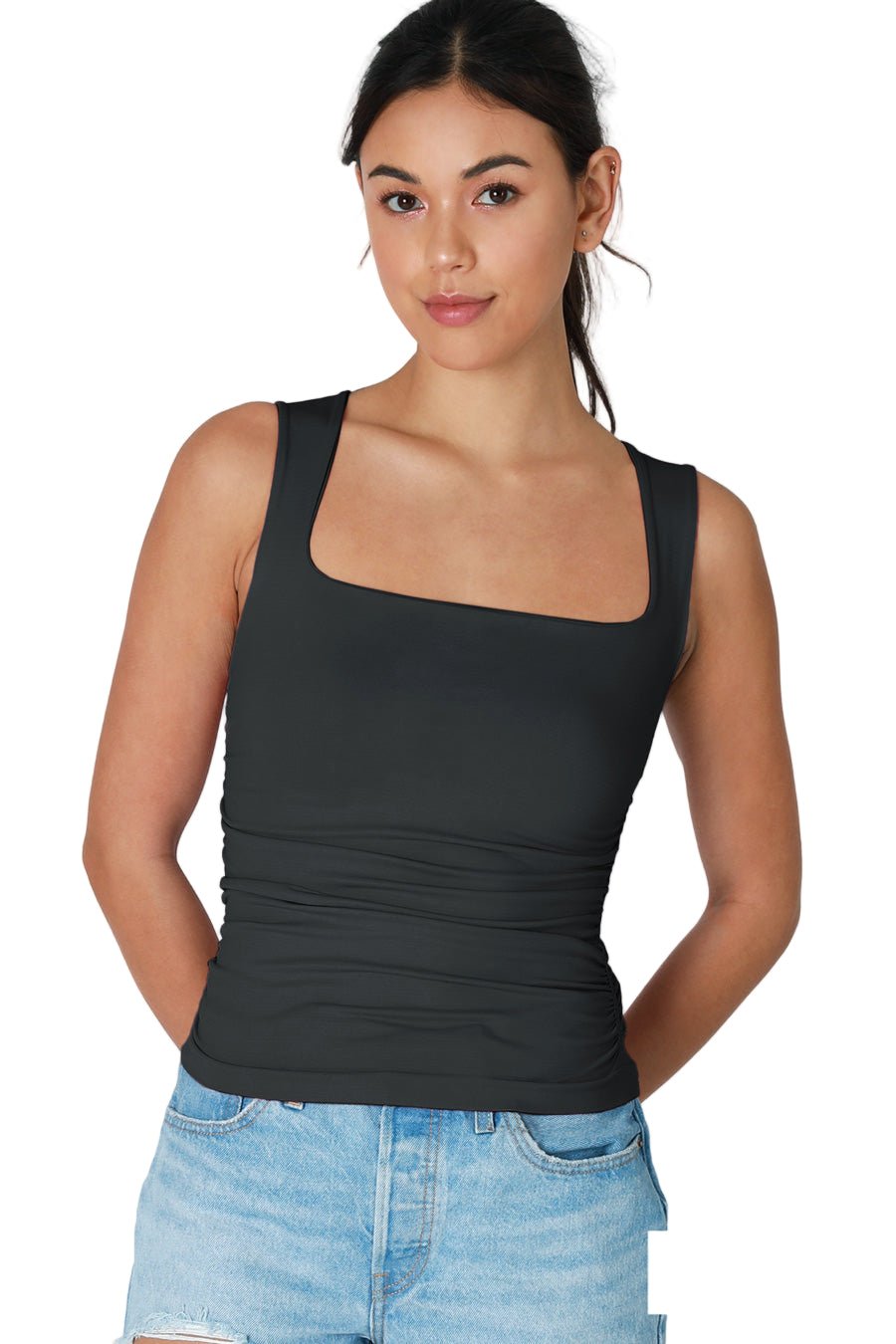 Nikibiki Women's Clean Line Square Shirred Top - Brekken's