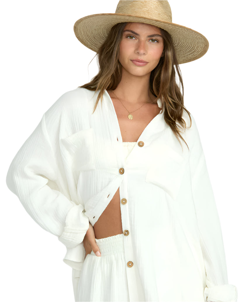 Billabong Women's Sweet Swell LS Salt Crystal
