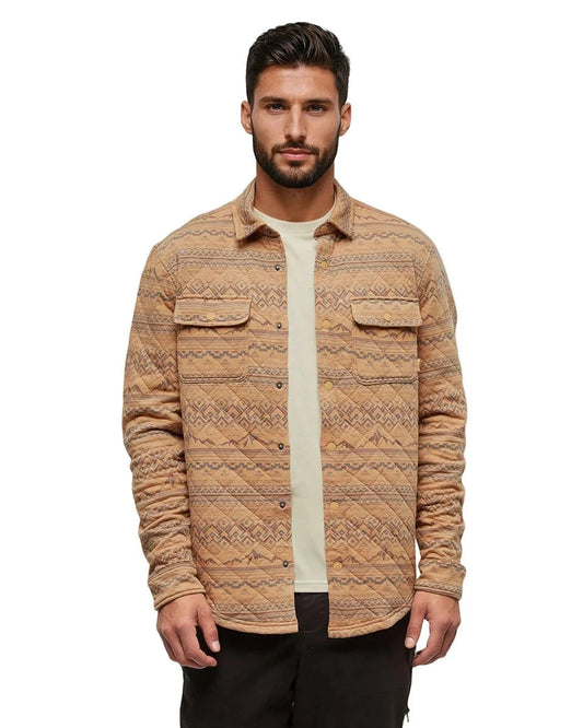TenTree Men's Colville Quilted Shacket Camel Heather - Brekken's