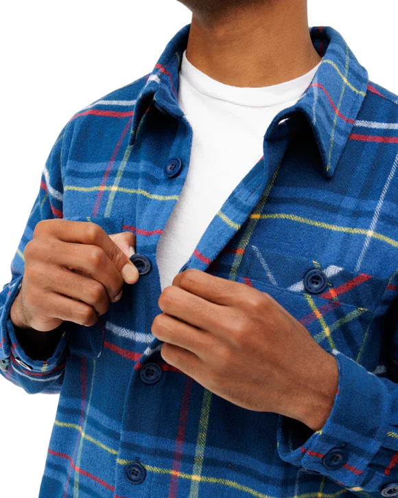 Waggle Men's Flannel Overshirt Cocky Rooster
