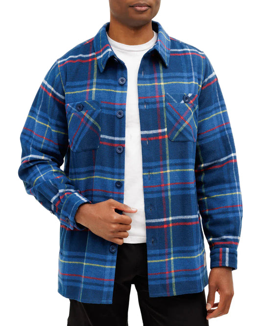 Waggle Men's Flannel Overshirt Cocky Rooster
