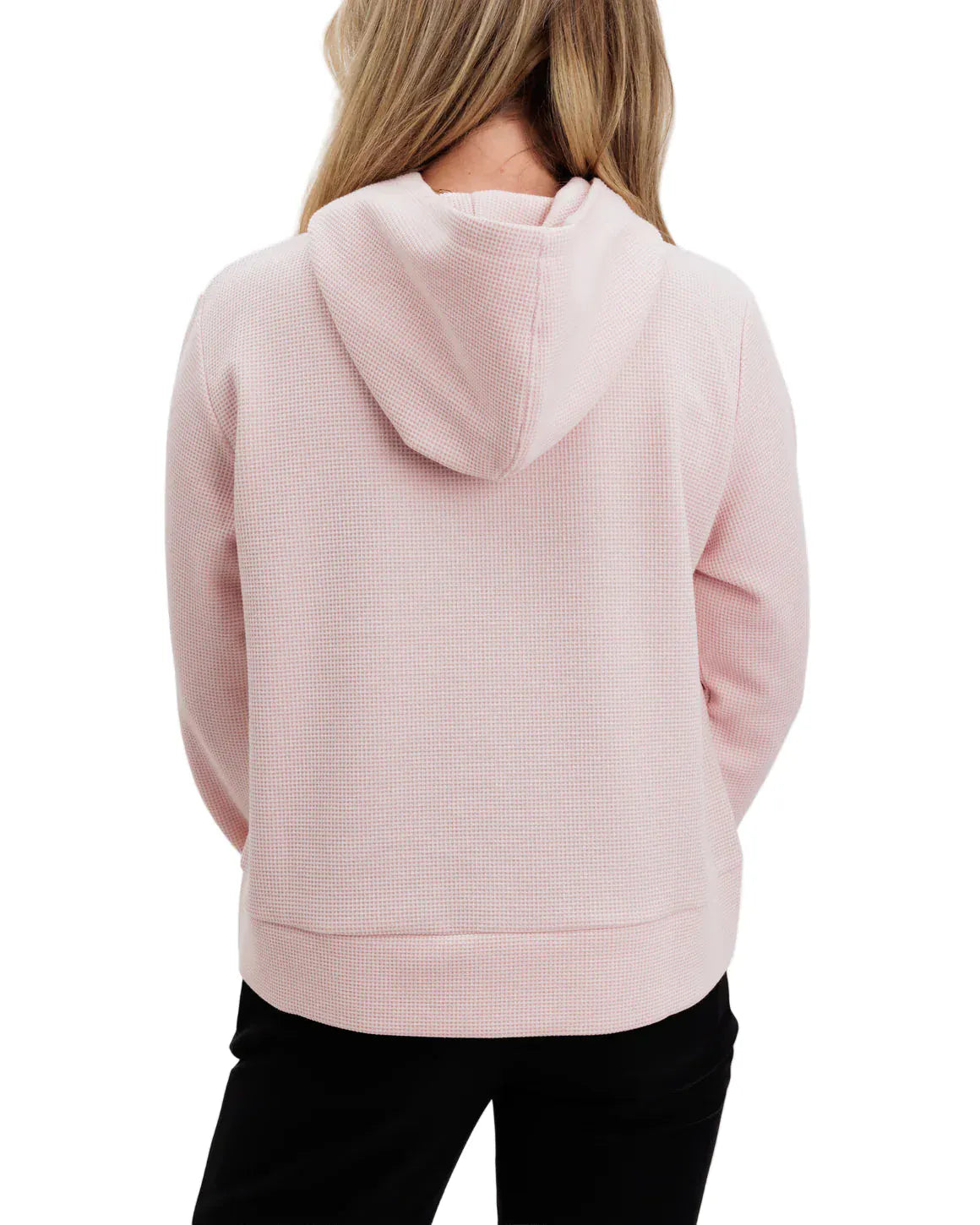 Waggle Women's Lakeside Waffle Knit Hoodie Dusty Rose