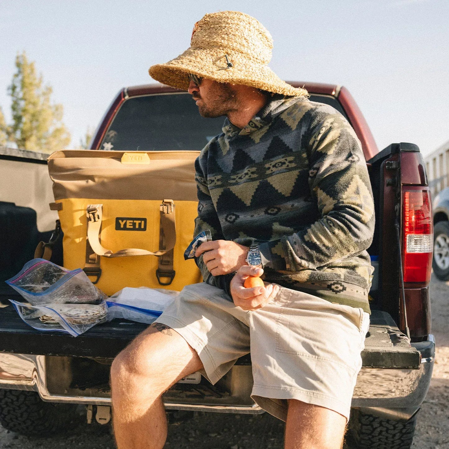 Howler Bro's Tajima Pullover Mitla Motifs True Black