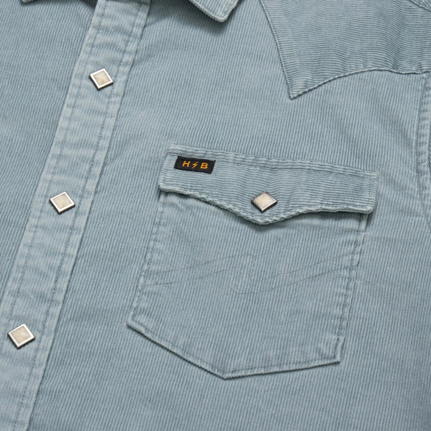 Howler Bros Men's Banning Corduroy Snapshirt Iron Blue
