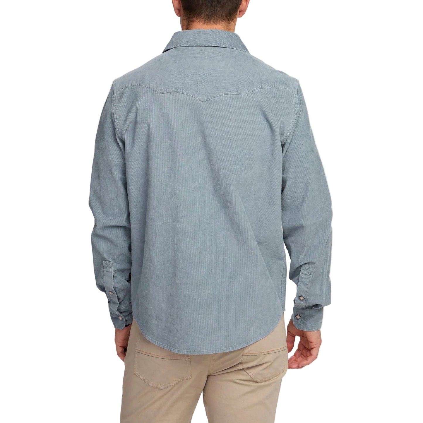 Howler Bros Men's Banning Corduroy Snapshirt Iron Blue