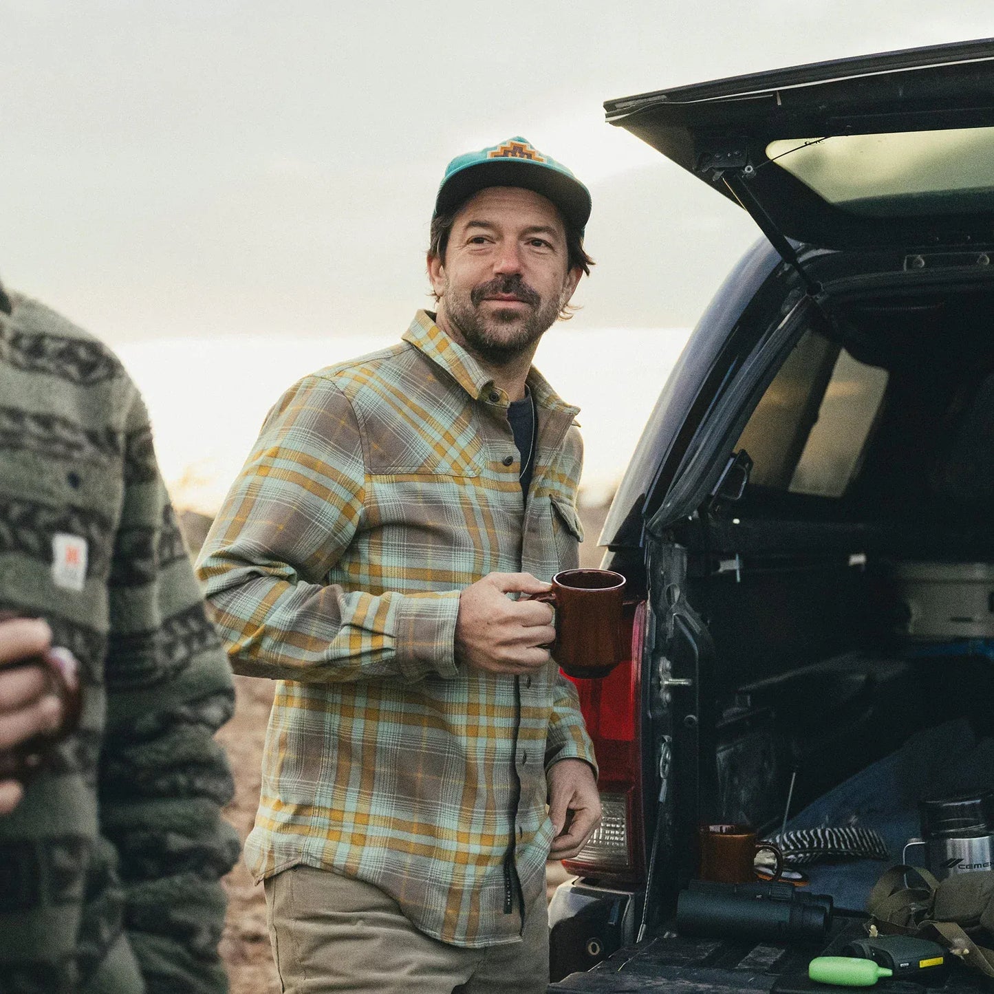 Howler Bro's Harker's Flannel Kempton Plaid Taupe