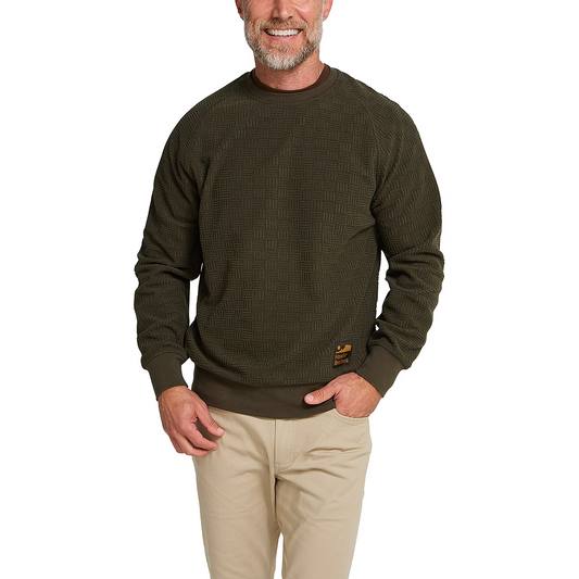 Howler Bros Men’s Eleos Fleece Crewneck - Grids : Army