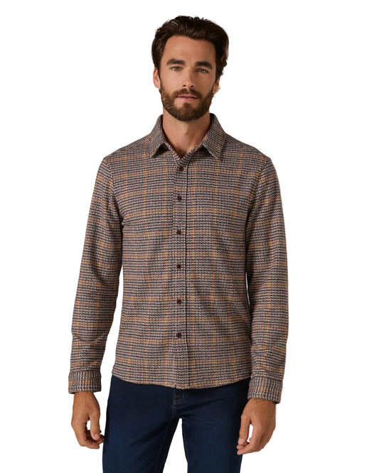 7 Diamonds Men’s Generation Knit Shirt Tan