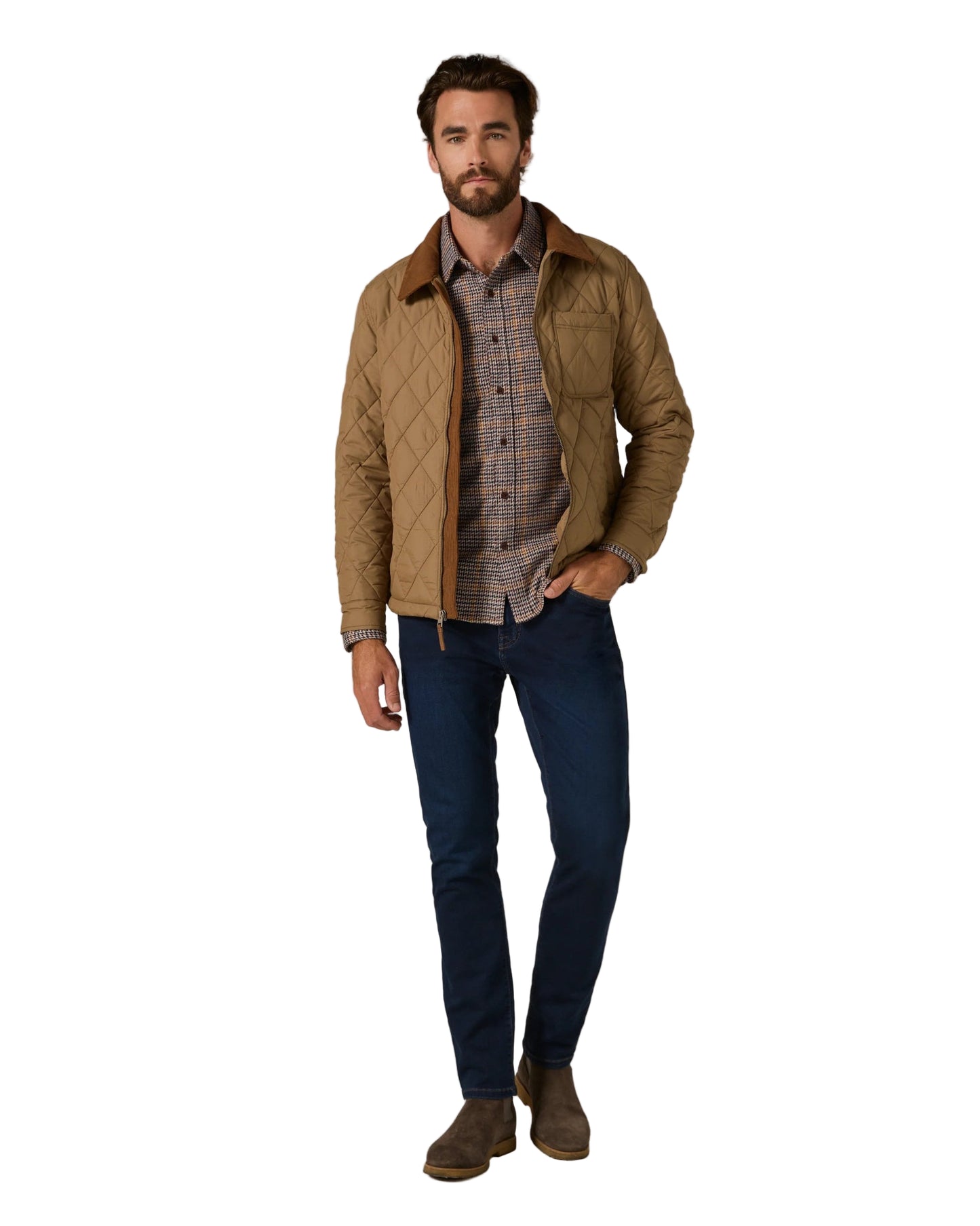 7 Diamonds Men’s Generation Knit Shirt Tan