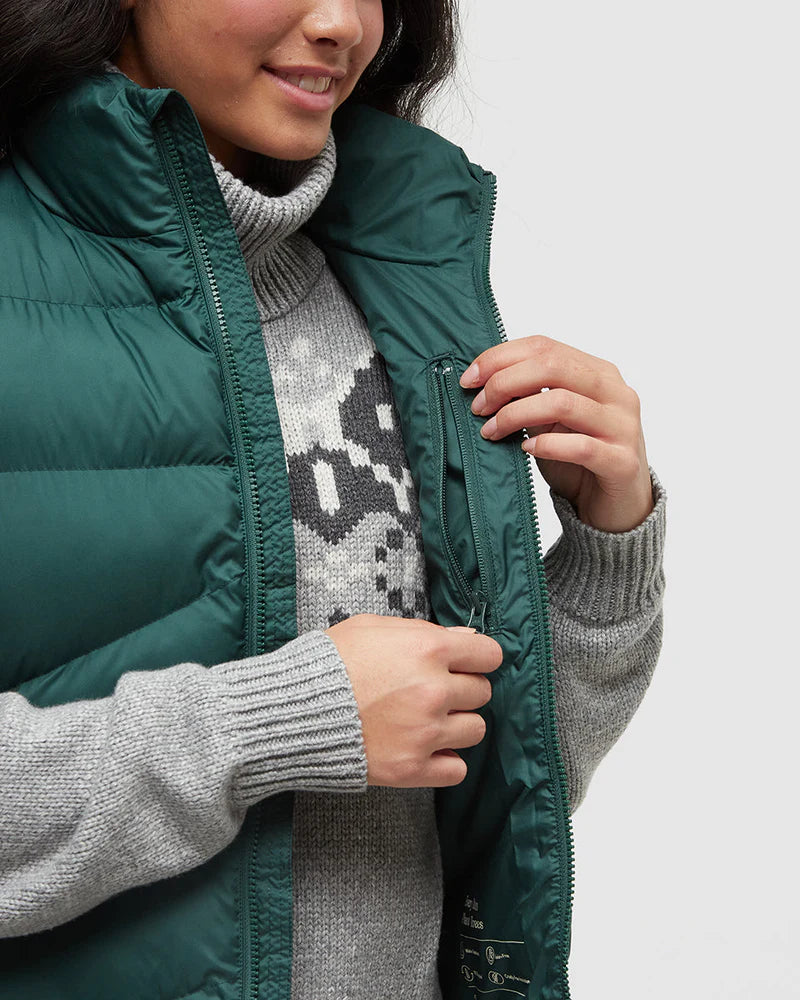 Tentree Women's Boulder Vest Forest Pine