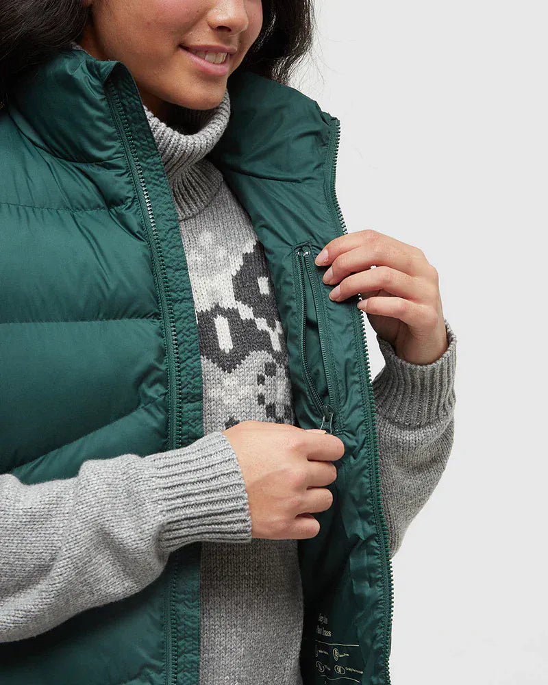 Tentree Women's Boulder Vest Forest Pine