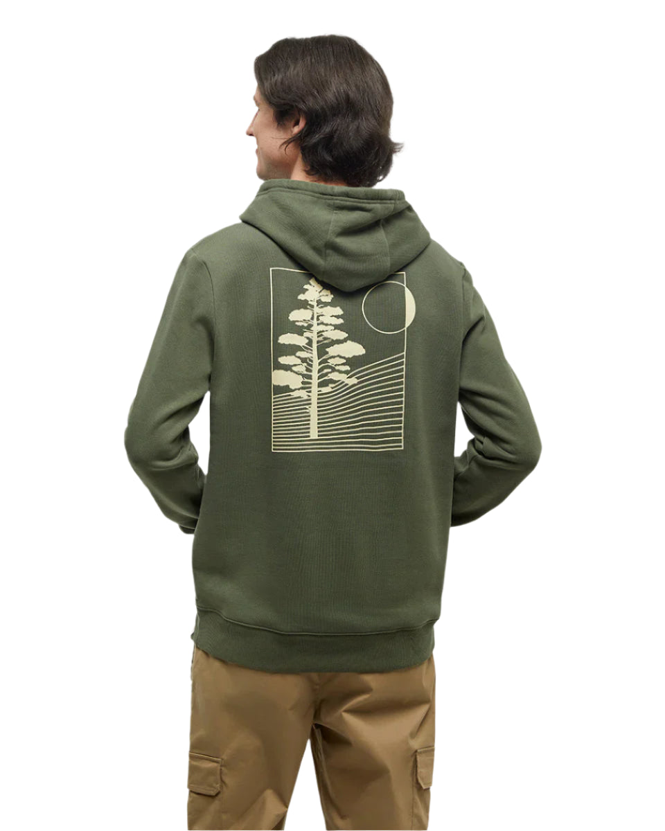 Tentree Men's Linear Tree Hoodie Deep Olive/Sunray