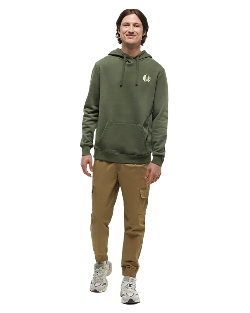 Tentree Men's Linear Tree Hoodie Deep Olive/Sunray
