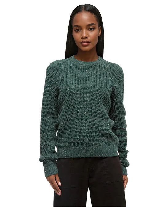 Tentree Women's Highline Nep Crew Sweater Forest Pine