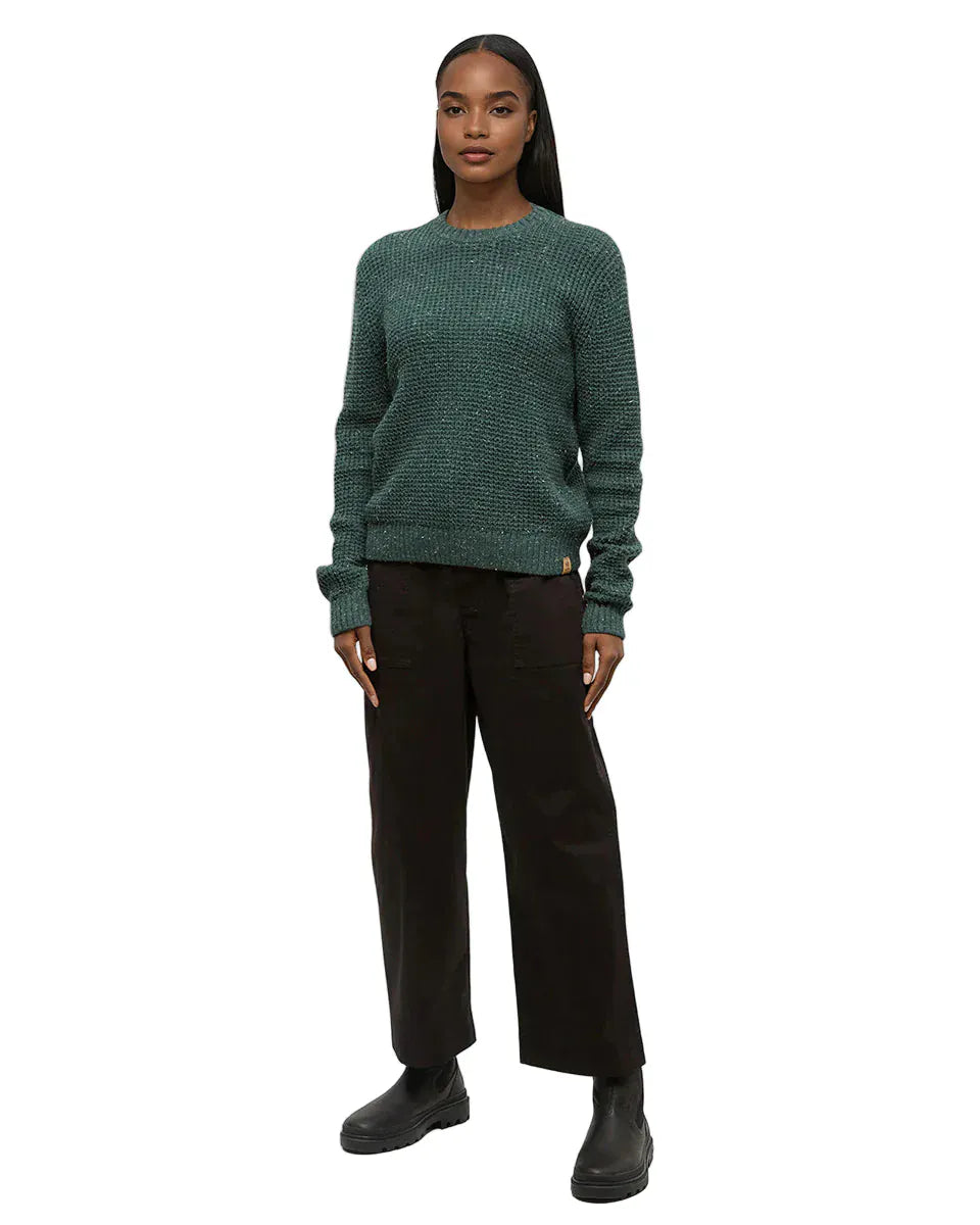 Tentree Women's Highline Nep Crew Sweater Forest Pine