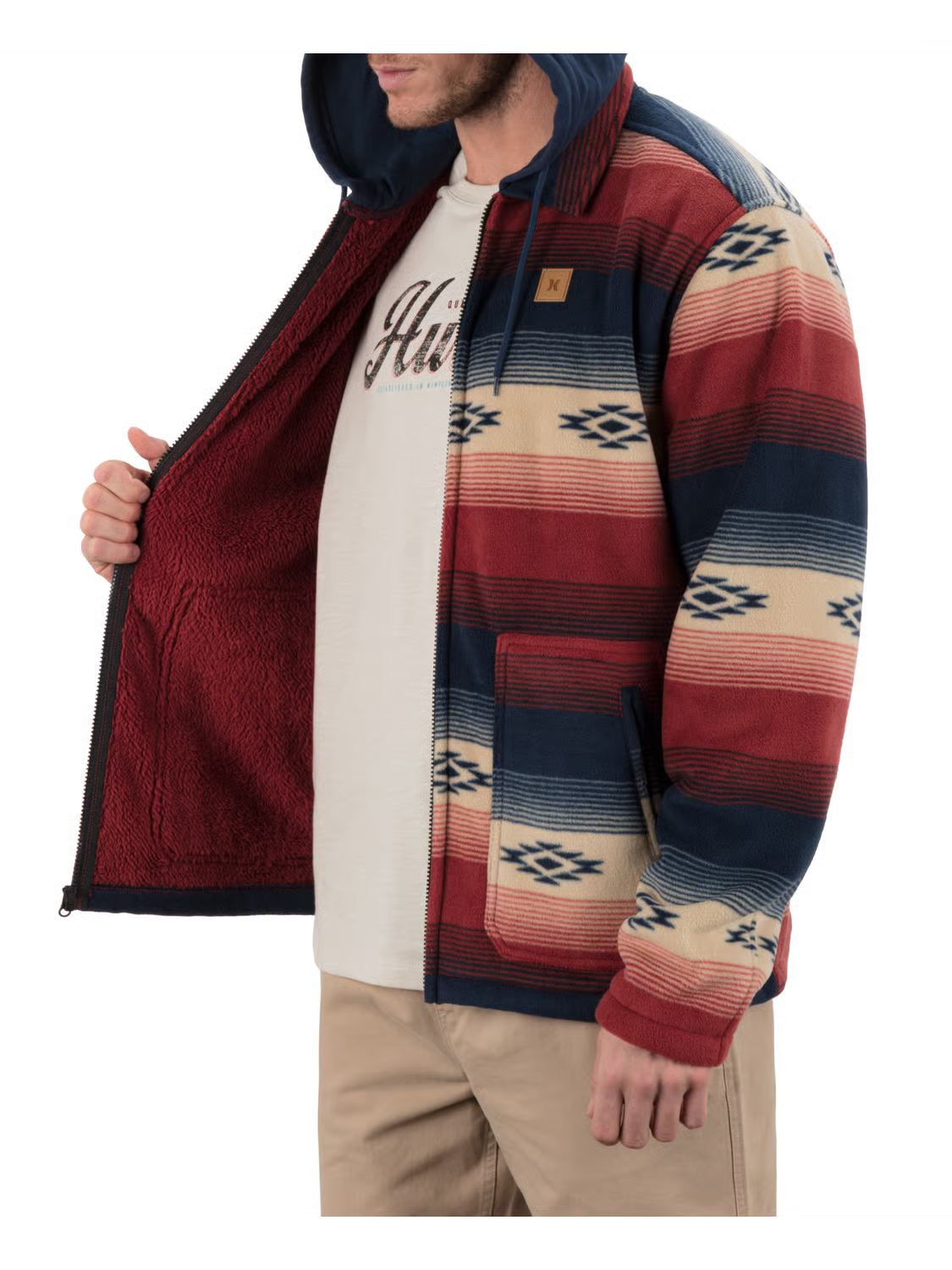 Hurley Men's Easy Rider Hooded Sherpa
