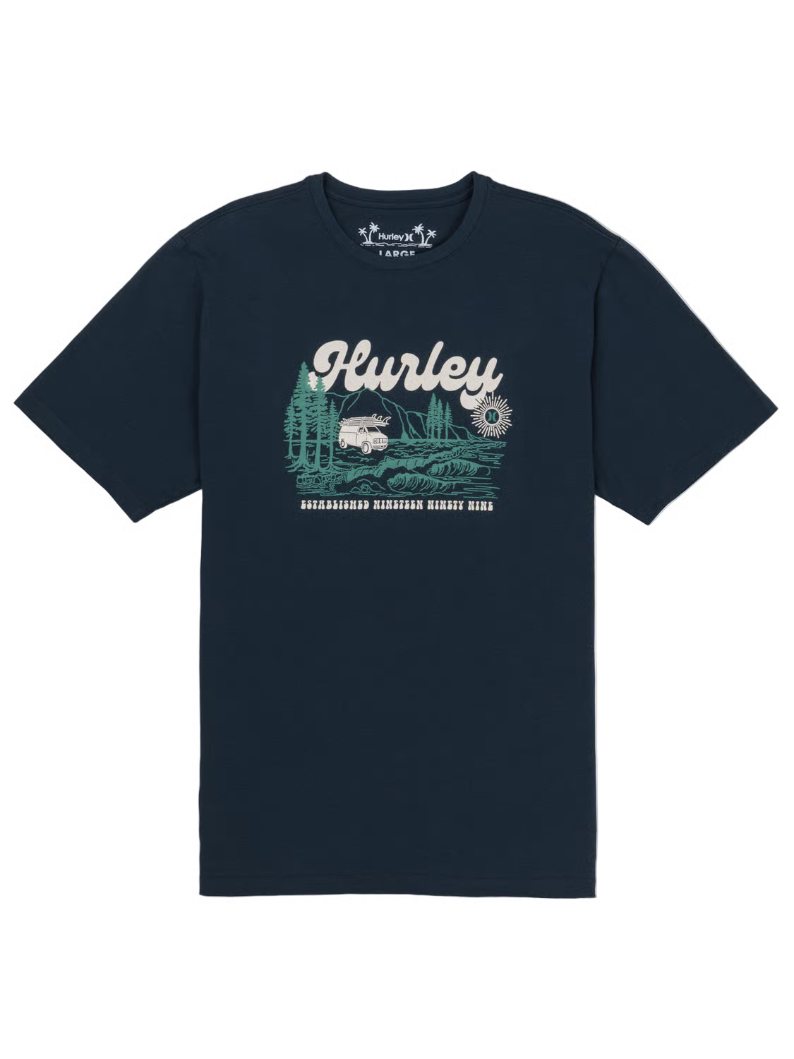 Hurley Men's Camp SS Tee Armored Navy
