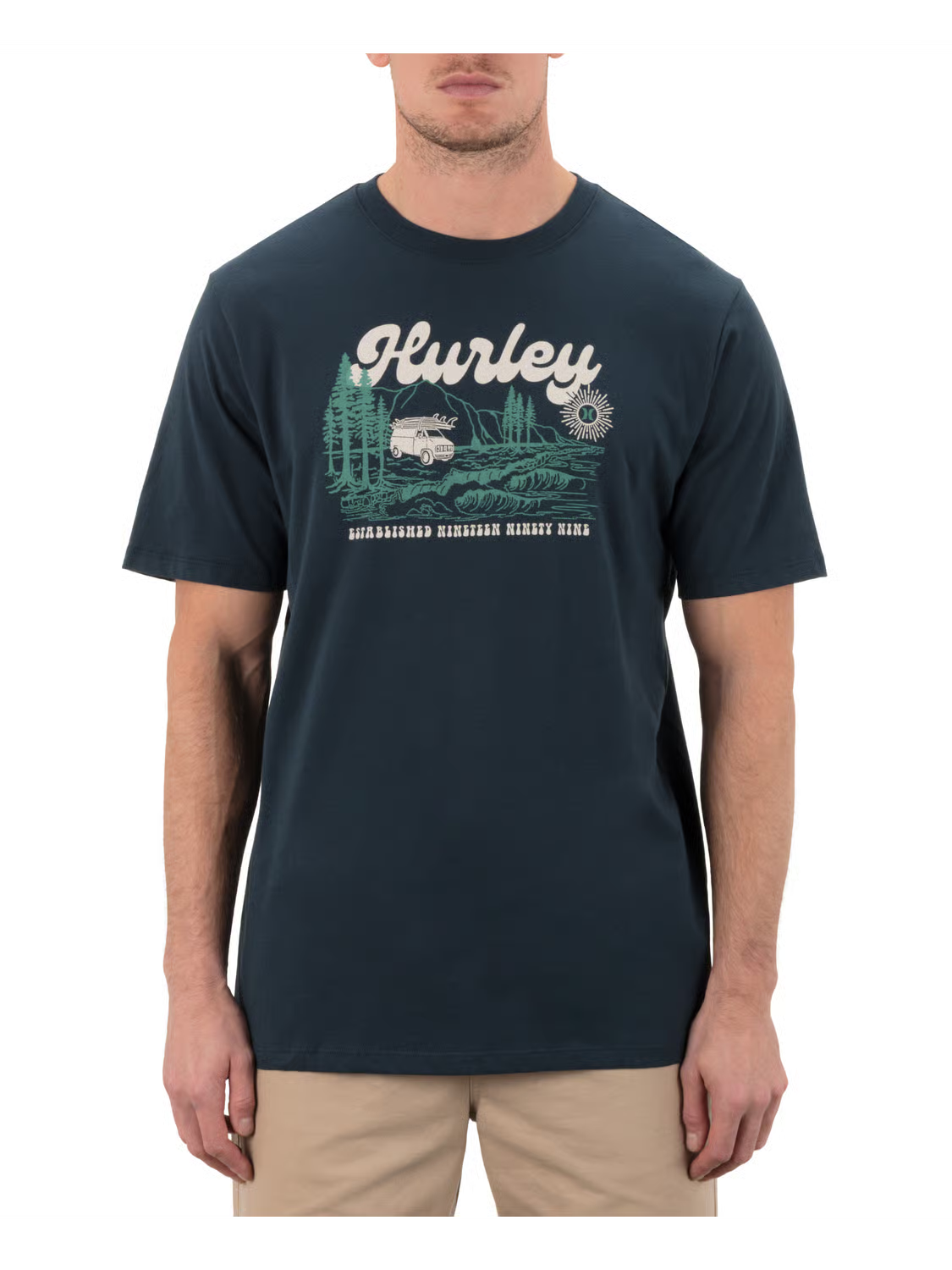 Hurley Men's Camp SS Tee Armored Navy