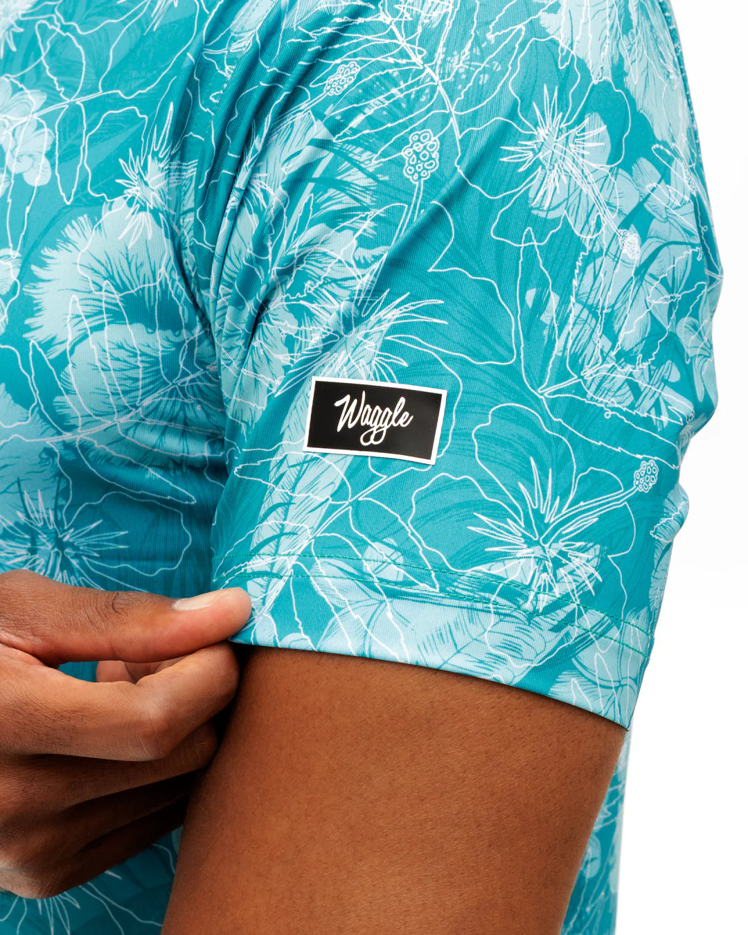 Waggle Men's Hawaiian Punchout Polo