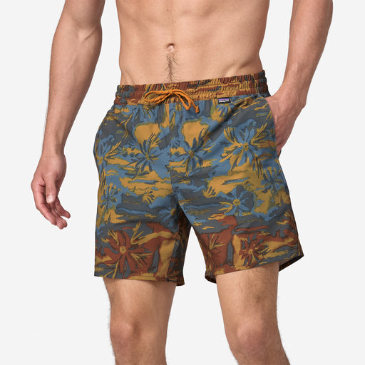 Patagonia Mens's Hydropeak Volley 16" Shorts Cliffs and Coves: Pufferfish Gold