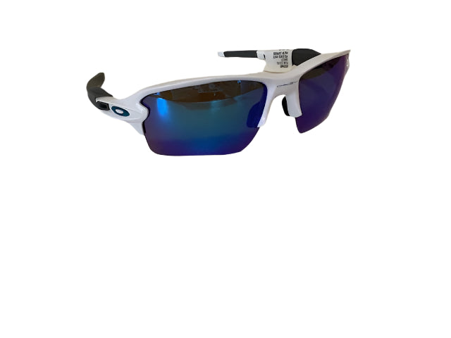 Oakley Men's Flak 2.0 XXL Polished White W/Prizm Sapphire